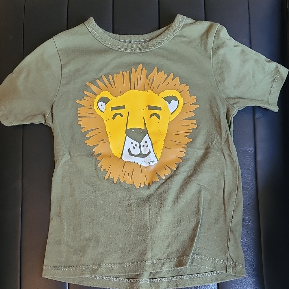 The Children's Place Olive Lion Face T-Shirt